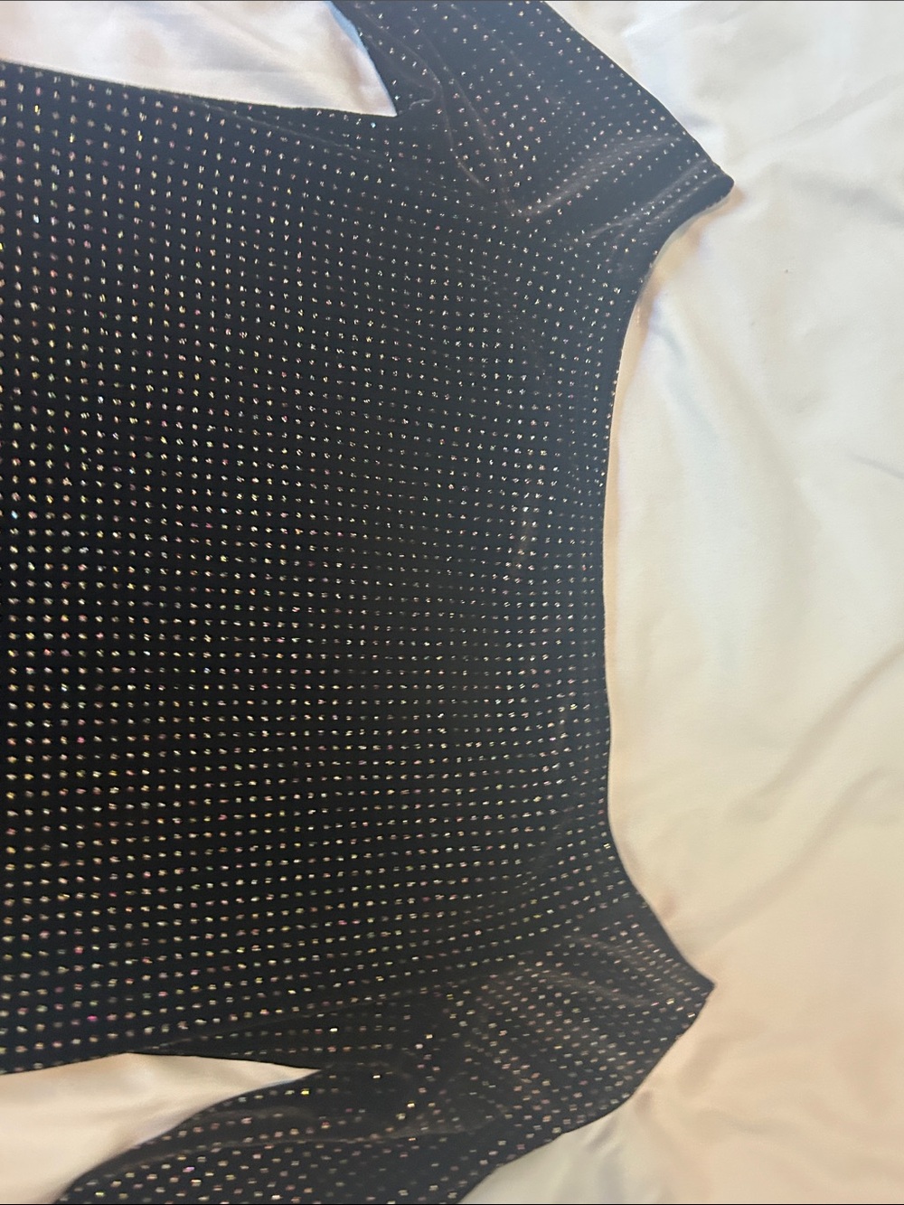 Black Off-Shoulder Rhinestone Bodycon Dress - Picture 7 of 8